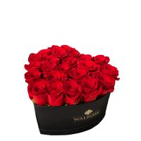 Cadou Valentine's Day Walrose cutie cu trandafiri idee de cadou cutie mare NEAGRA LIVRARE FLORI BRASV
